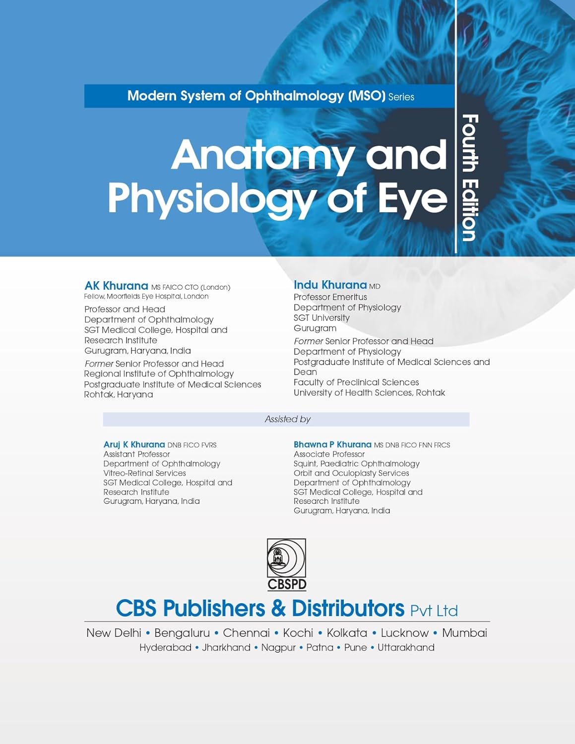 Modern System of Ophthalmology Anatomy and Physiology of Eye 4th Edition (Mso Series) Premium Multicolor Matt Print
