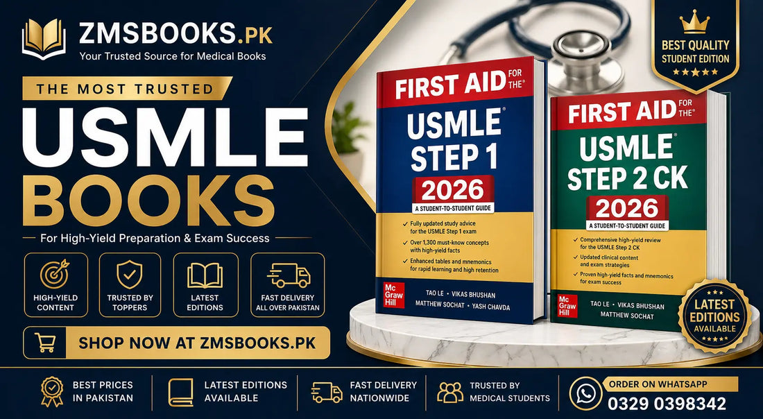 USMLE Step 1 and Step 2 CK First Aid books Pakistan available at ZMSBooks.pk with fast delivery and best prices