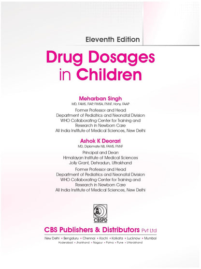 Drug Dosages In Children 11th Edition 2026 Premium Multicolor Matt Print
