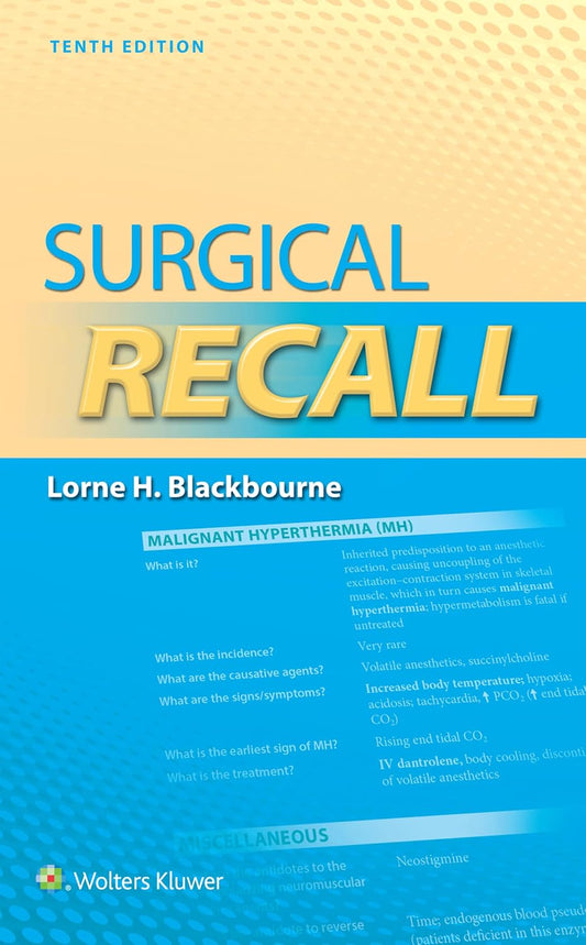 Surgical Recall 10th Edition Premium Multicolor Matte Print Javed Books