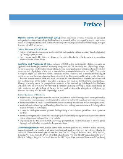 Modern System of Ophthalmology Anatomy and Physiology of Eye 4th Edition (Mso Series)  Premium Multicolor Matt Print