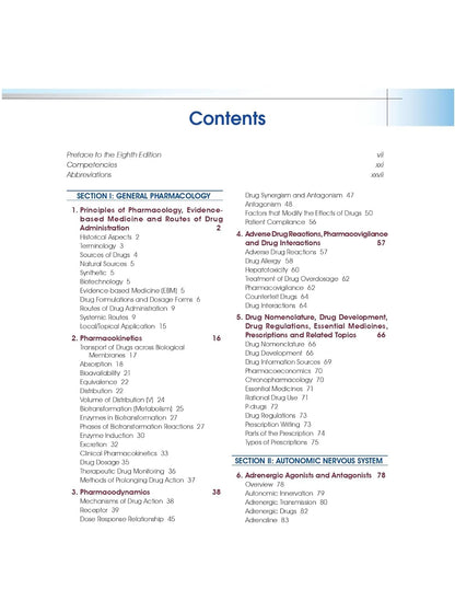 Medical Pharmacology By Padmaja Udaykumar 2026 8th Edition Premium Multicolor Matt Print