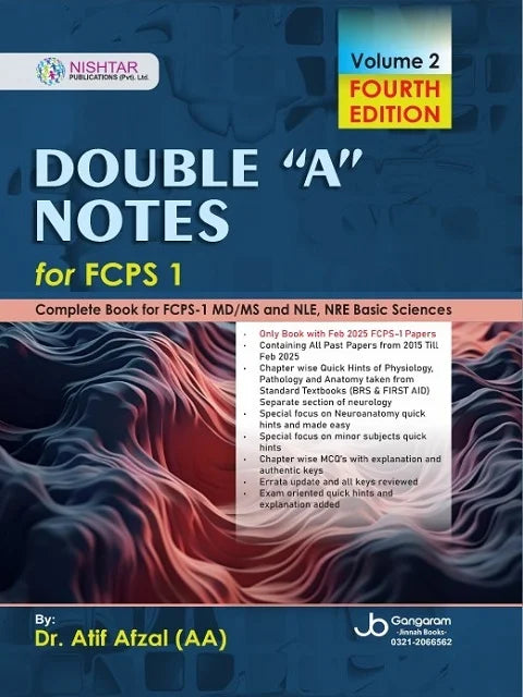 Double A Notes for FCPS-1 by Atif Afzal – 4th Edition 2 Volume Set