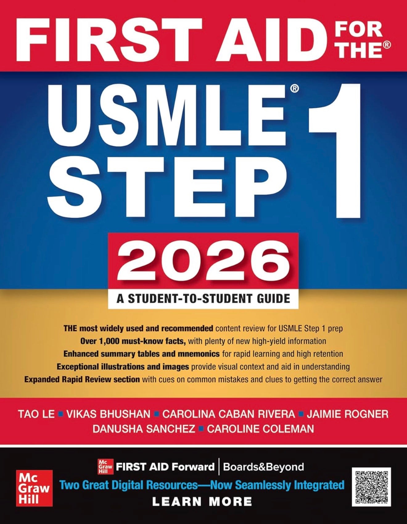 First Aid for the USMLE Step 1 2026
36th Edition Premium Multicolor Mate Print