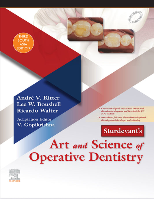 STURDEVANTS ART AND SCIENCE OF OPERATIVE DENTISTRY (3rd South Asian Edition) 2026-27 Premium Multicolor Mate Print