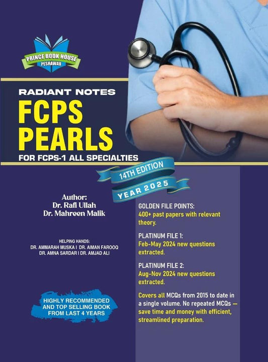 Radiant Notes FCPS Pearls FCPS-1 By Dr. Rafi Ullah All Specialties – Past Papers MCQs