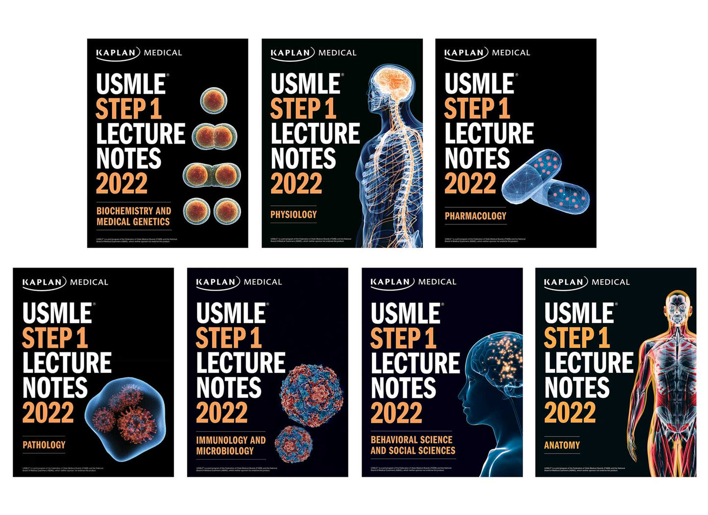 KAPLAN USMLE Step 1 Lecture Notes 2022: 7-Book Set